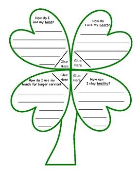 a four leaf clover with the words, how do i use my heart? and other things