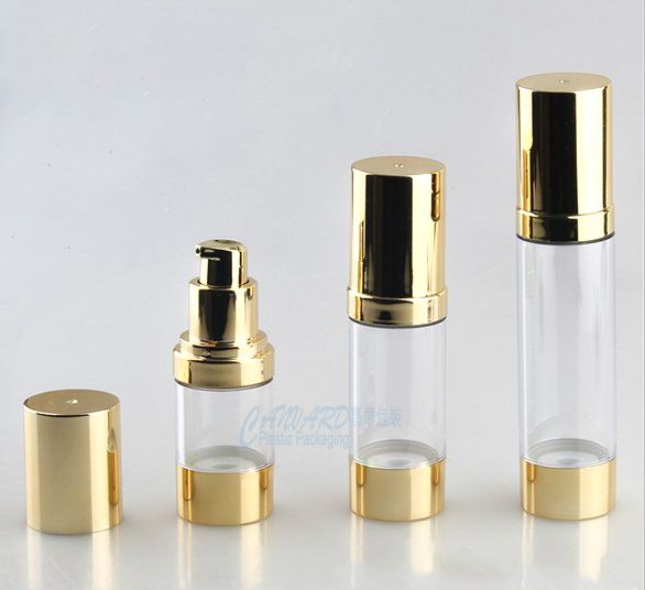 Gold aluminium airless serum bottle 15ml,30ml,50ml #airlesslotionbottle Serum Bottle, Empty Plastic Bottles, Airless Pump, Cosmetic Bottles, Lotion Bottle, Bottle Packaging, Cream Lotion, Graphic Design Tutorials, Tools Accessories