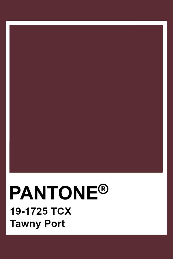 the pantone color is shown in maroon and white