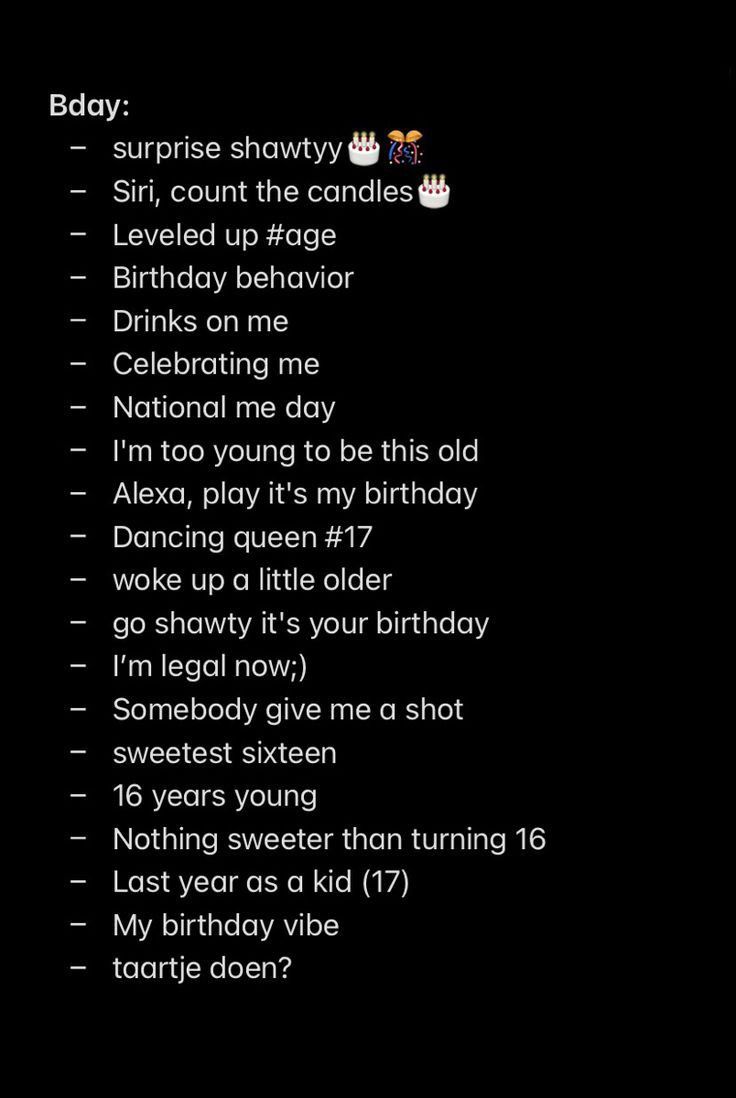 the birthday list for someone who is happy to be alive