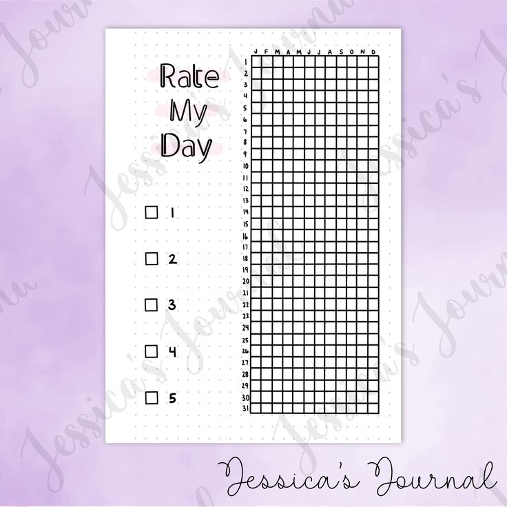 a planner with the words rate my day written on it and a checkered page