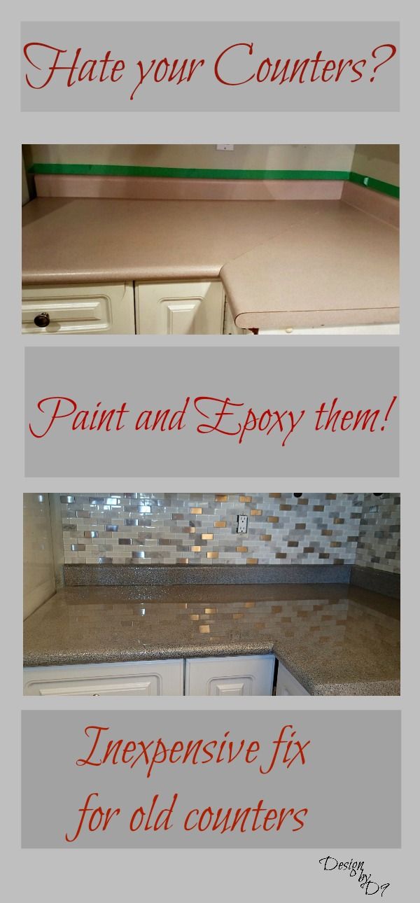 Here is a cheap fix for old counters. Paint and epoxy. From blah to tada! Diy Countertops Cheap, Diy Kitchen Countertops, Cheap Countertops, Epoxy Countertop, Diy Countertops, Counter Design, Diy Epoxy, Up House, Kitchen Redo