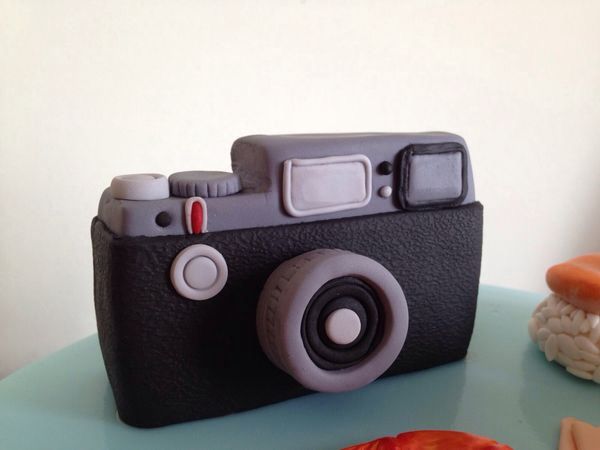 a cake made to look like a camera