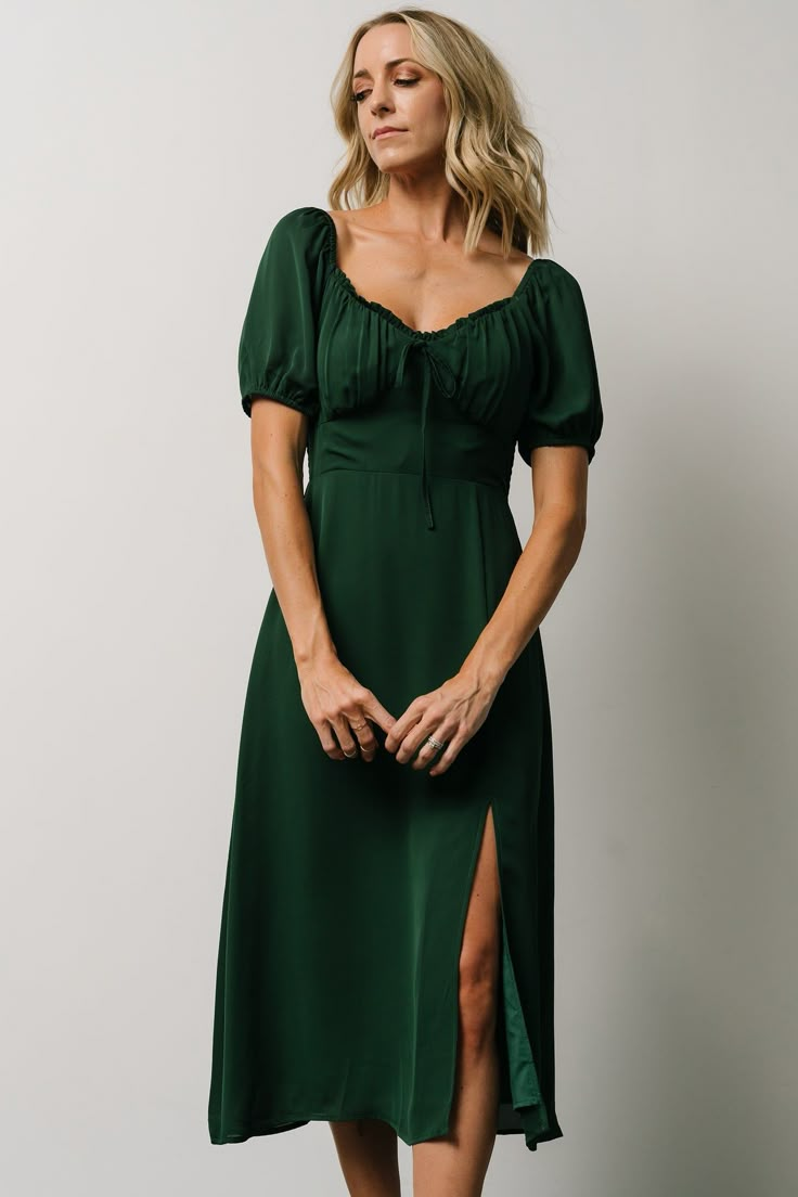 Cadence Midi Dress | Green | Baltic Born Baltic Born Eucalyptus Dress, Midi Dress Green, Emerald Green Dresses, Wedding Guest Attire, Fall Wedding Guest, Fall Wedding Guest Dress, Wedding Guest Outfits, Guest Attire, Wedding Attire Guest