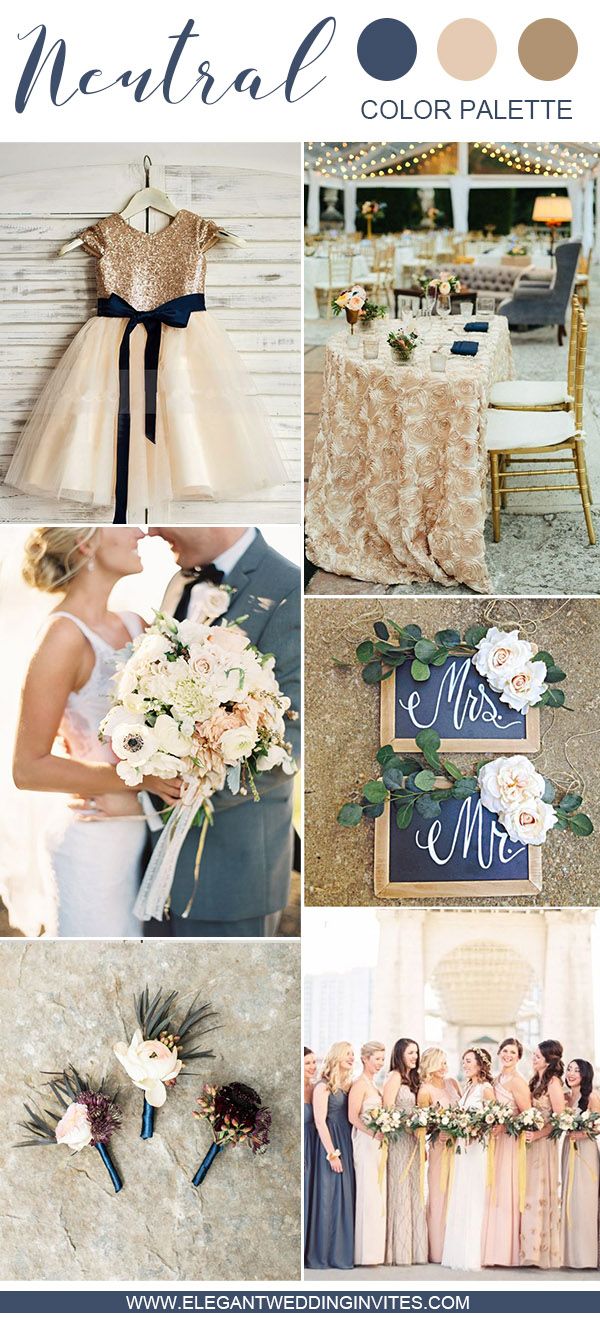 wedding color palettes for the bride and groom