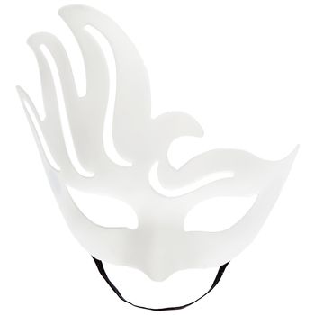 Show off your fabulous masquerade style! Ornate White Half Mask is ready to decorate with paint, feathers, beads, fabric and more. Perfect for a masquerade ball, a costume party, or Halloween, this mask is ready to be customized!      Dimensions:     Length: 7 1/2"   Width: 10 1/2"      Package contains 1 mask. White Masquerade Masks And Prosthetics For Mardi Gras, White Carnival Eye Mask, White Masks And Prosthetics For Mardi Gras Masquerade, White Mardi Gras Masquerade Masks And Prosthetics, White Eye Mask For Costume Party, Fantasy Theater Mask For Mardi Gras, White Eye Mask For Mardi Gras, White Masquerade Masks For Carnival, White Masks And Prosthetics For Masquerade Carnival