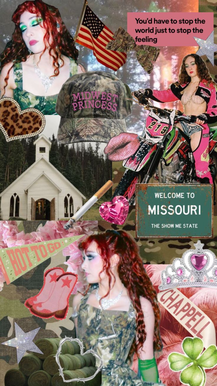 a collage of photos with the words welcome to missouri and images of women