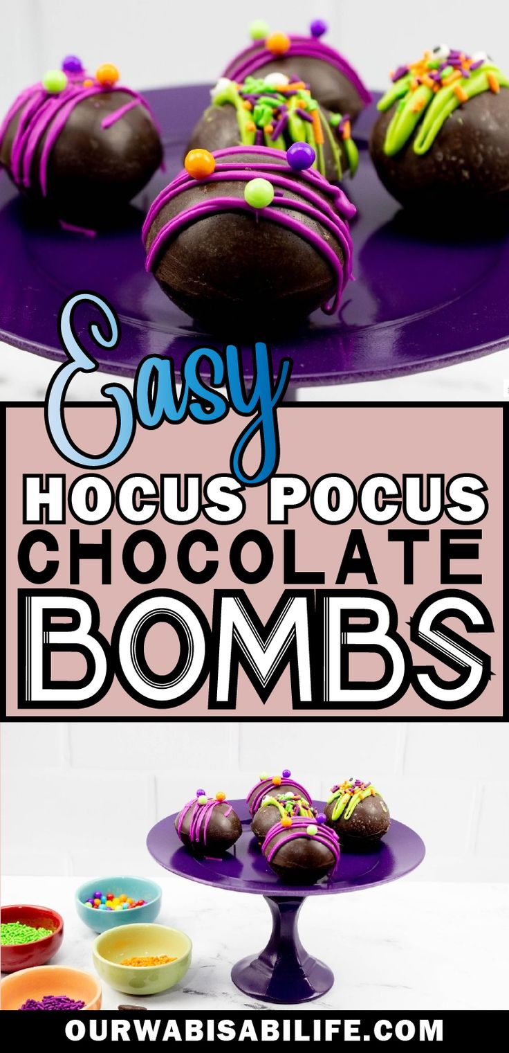 How to Make Hocus Pocus Hot Chocolate Bombs | Our WabiSabi Life Hocus Pocus Hot Cocoa, Hocus Pocus Hot Chocolate, Hot Chocolate In A Jar, Spoons Diy, Coco Movie, Hot Chocolate Spoons, Halloween Cake Pops, Hot Chocolate Gifts, Best Thanksgiving Recipes