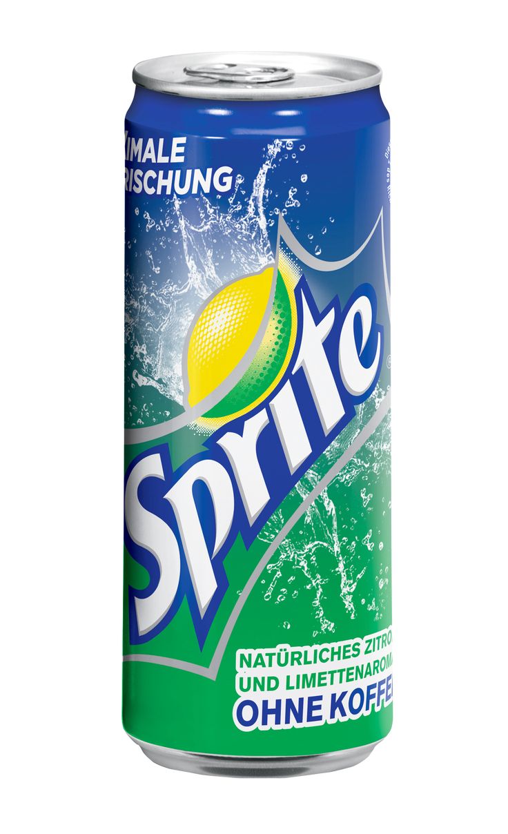 a can of sprite water on a white background