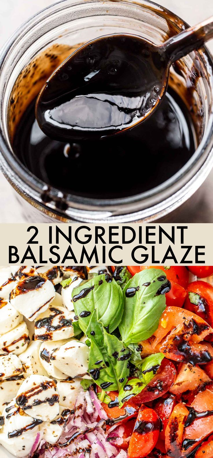 the ingredients to make balsamic glaze are shown