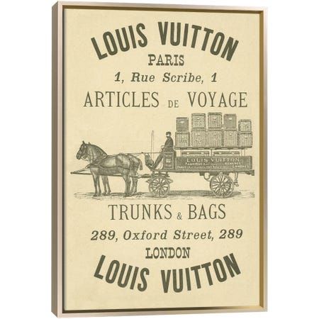 an advertisement for louis vutton's antiques and trade store in paris, france