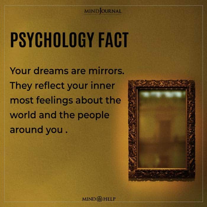 Your dreams are mirrors. They reflect your inner most feelings about the world and the people around you. #dreams #mirrors Facts About Dreams, Physcology Facts, Psychology Notes, Psychological Facts Interesting, Psychology Studies, Psychology Says, Mental Health Facts, Psychology Fun Facts, How To Read People