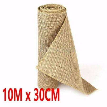 10m x 30cm natural jute burlock fabric roll for furniture and home decor