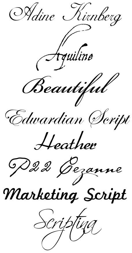 some type of calligraphy that is in different styles and font types, including the letter s