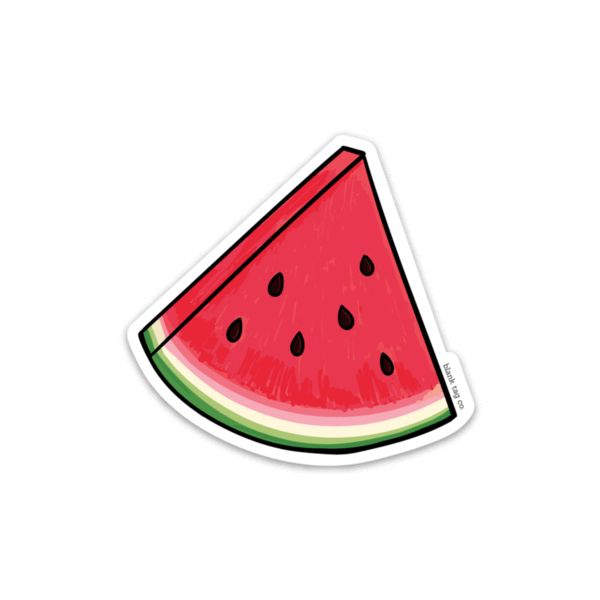 a watermelon sticker on a white background