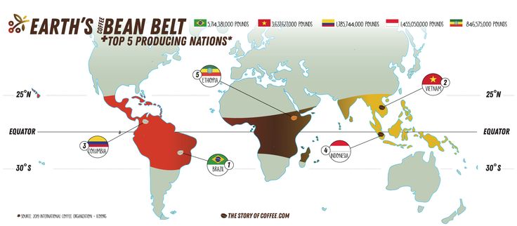 the earth's bean belt info map