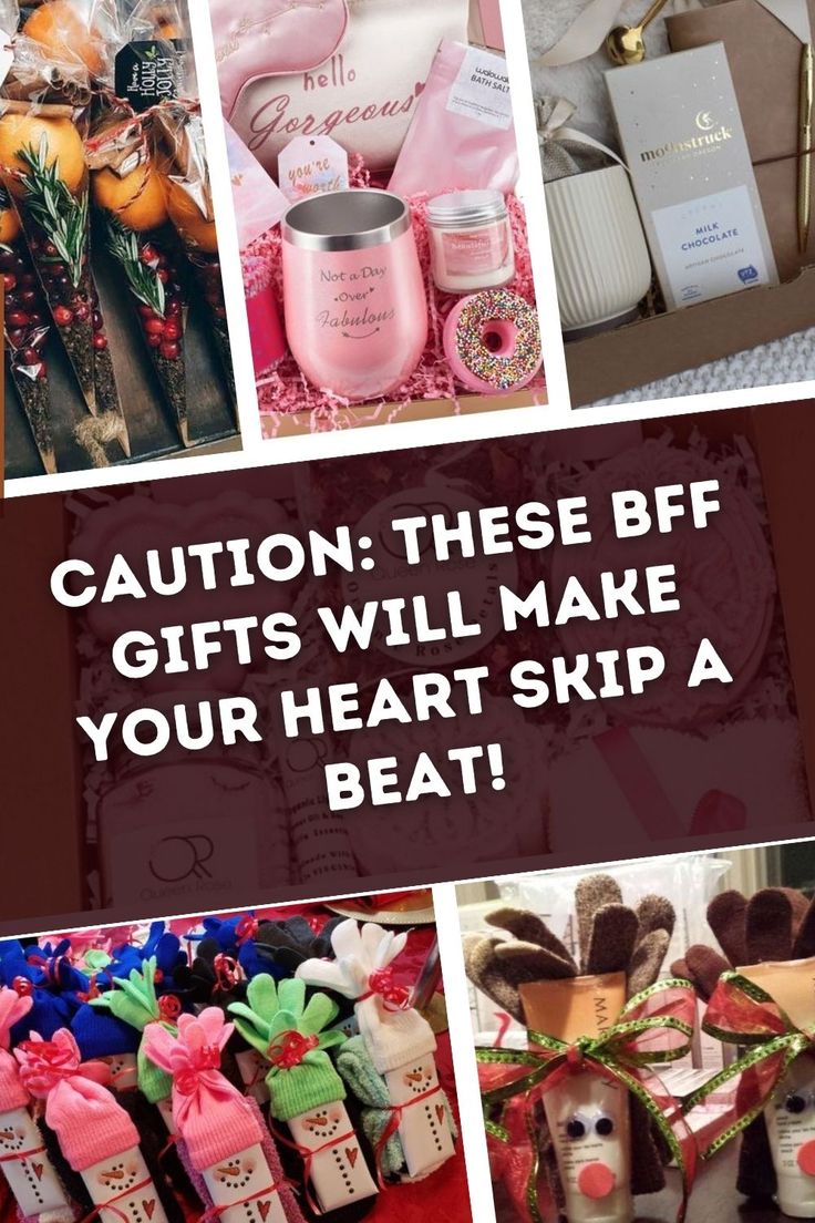 a collage of photos with the words caution these bf gifts will make your heart skip a beat