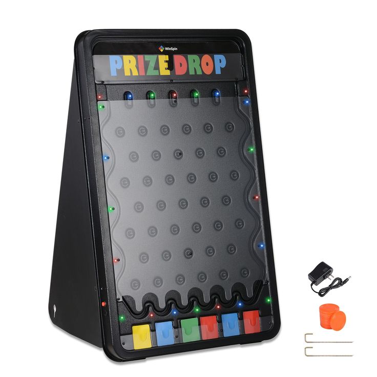 PRICES MAY VARY. [Eye-Catching & LED Lighted]: WinSpin Medium-Sized Prize Drop Game Board comes with an eye-catching design with multi-colored twinkling LED lights to draw crowds and liven up the atmosphere in any occasions, great for commercial use such as in trade shows, trade fairs, holiday events, carnivals, etc. [Customizable Games]: Comes with 1 top logo area and 6 prize slots with writable cards for designing rules and prizes, allowing for redesign of the game board to fit different needs Culinary Classroom, Plinko Board, Light Filtering Blinds, Led Power Supply, Design Rules, Carnival Games, Carnival Party, Holiday Activities, Activity Games