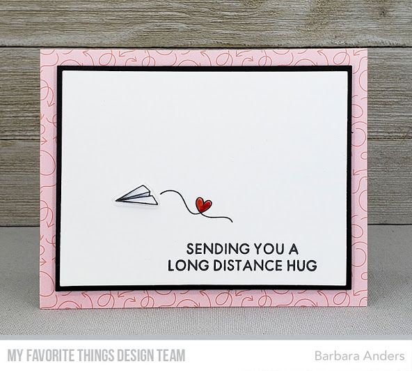 a handmade card with the words sending you a long distance hug and a heart on it