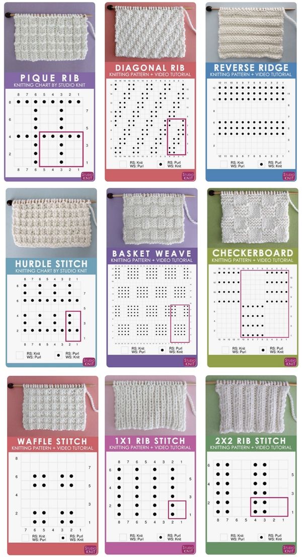 an image of a calendar with knitting stitches on it