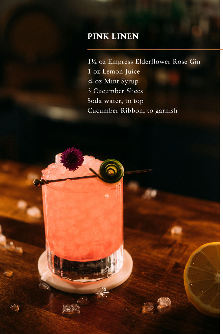 the pink lemon cocktail is ready to be served