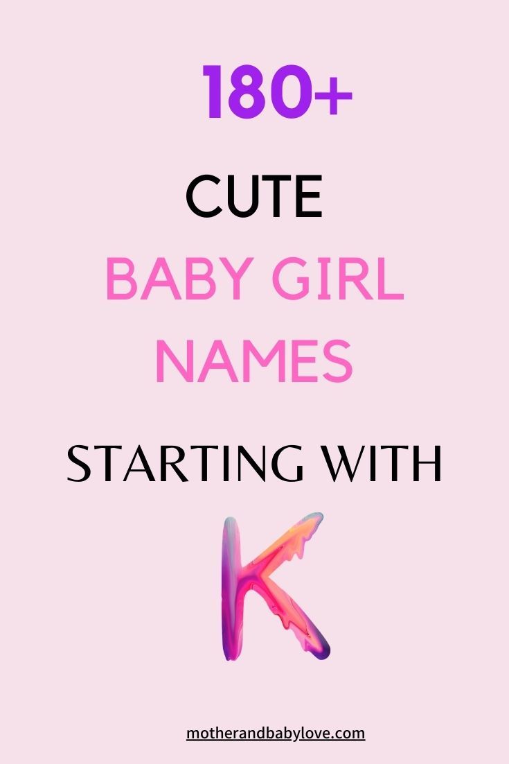 the words baby girl names starting with k