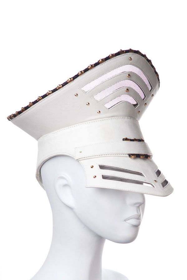 House of Malakai - white leather military hat with visor Futuristic Hat, Military Diy, Rave Hats, Art Outfits, Sci Fi Fashion, Military Hat, Visor Hats, Military Watches, Leather Hats