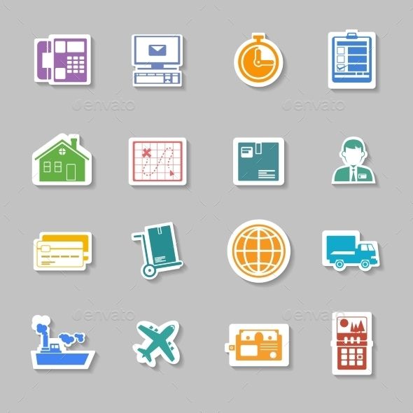 various stickers with different types of things on them - miscellaneous items / objects web elements