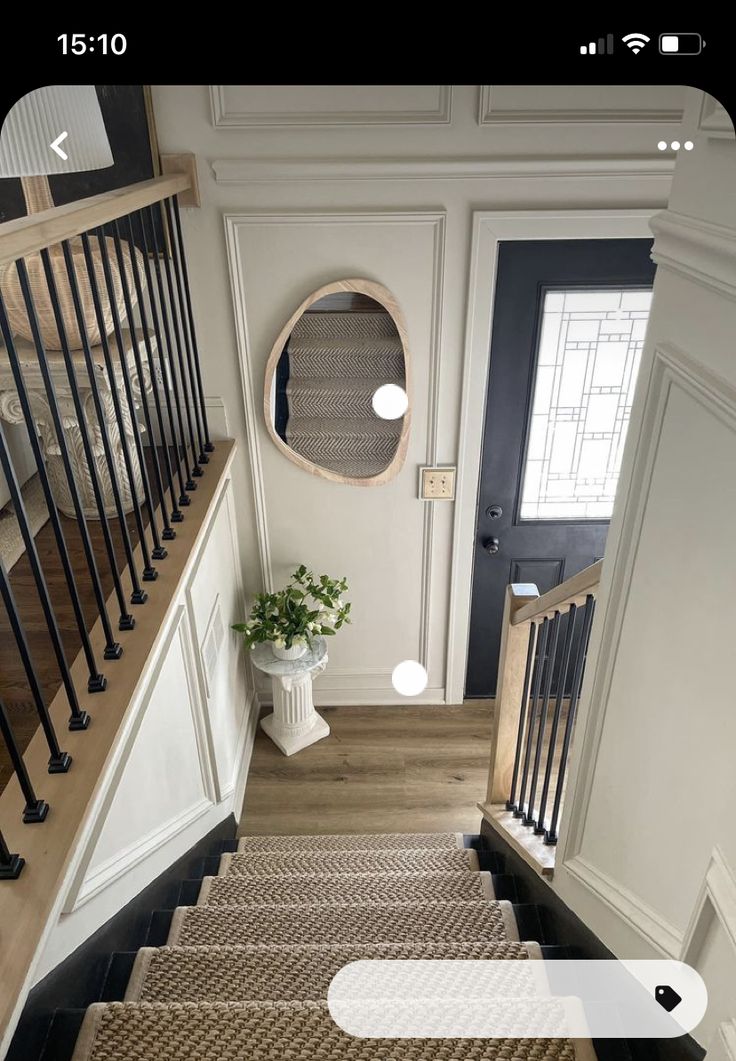 the stairs in this house are made of wood