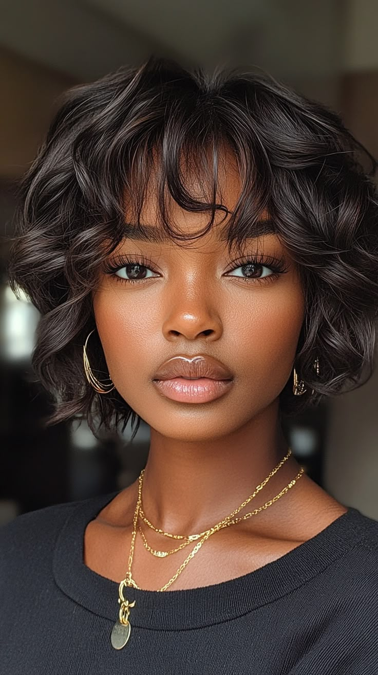 🎭 Short Haircuts For Black Women Short Haircuts for Black Women Short Natural Curls, Elegant Short Hair, Framing Highlights, Short Box Braids Hairstyles, Haircuts For Black Women, Short Box Braids, Stylish Short Haircuts, Quick Weave Hairstyles, Protective Hairstyles Braids