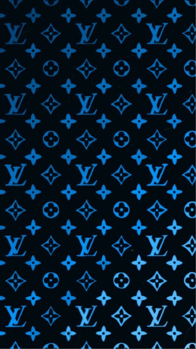 blue and black wallpaper with stars on it