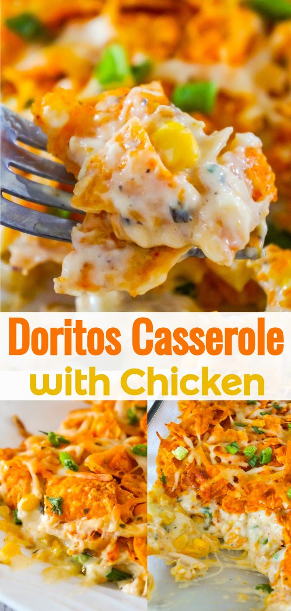 the collage shows different types of casserole with chicken