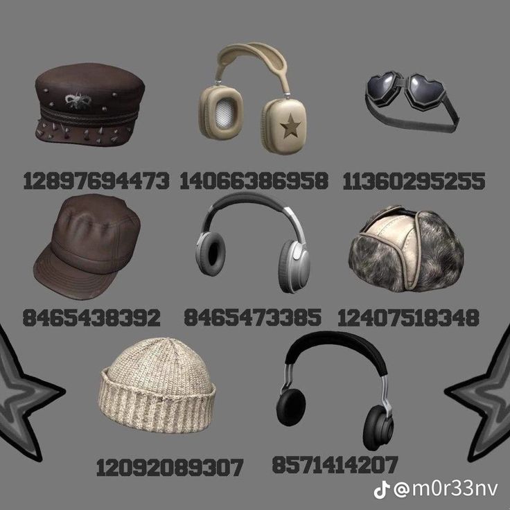 an assortment of hats and headphones are shown in this graphic above it is the same size as other items