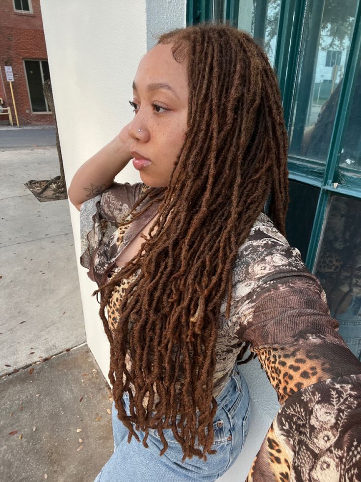 Chocolate Locs Black Women, Calico Locs, Sandy Brown Locs, Hickory Locs, Chocolate Brown Locs Black Women, Honey Brown Soft Locs, Golden Brown Locs, Brown And Black Locs, Honey Brown Dreads