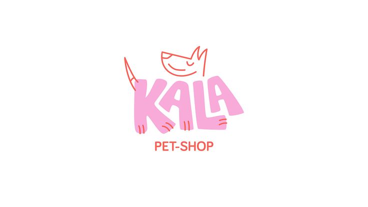 the logo for kala pet shop, which is designed to look like a cat