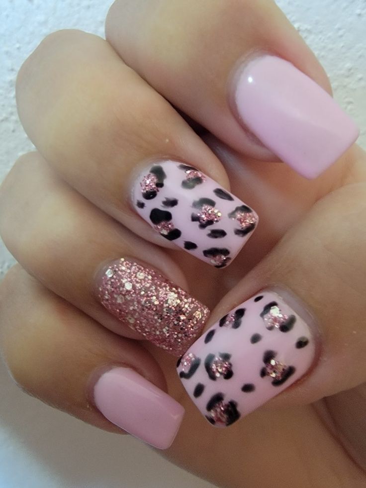 Leopard Print Nails Pink, Pink Animal Print Nails, Ibiza Nails, Uñas Animal Print, Zebra Print Nails, Simple Fall Nails, Cheetah Nails, Sassy Nails, Leopard Print Nails