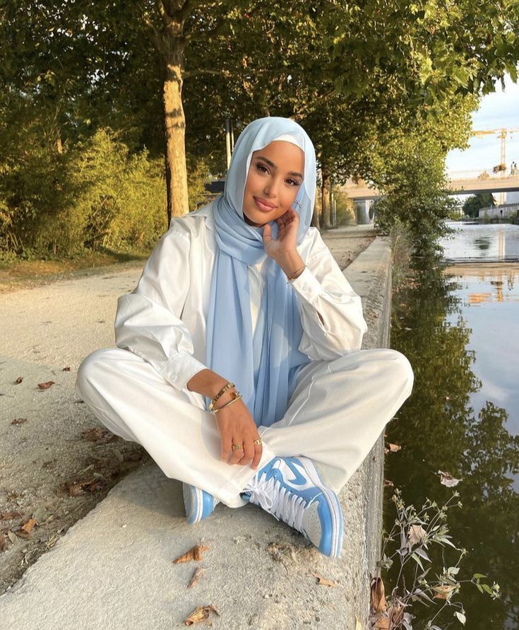 Summer Hijab Outfits, Hijabi Fashion Summer, Muslim Girl Outfits, Muslim Outfit, Hijab Fashion Summer, Estilo Hijab, Hijabi Fits, Stile Hijab, Hijab Look