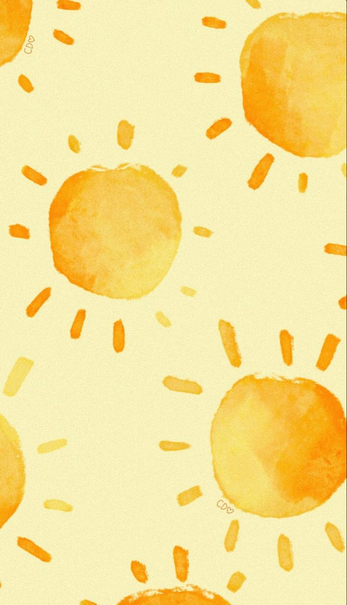 an orange and yellow background with circles