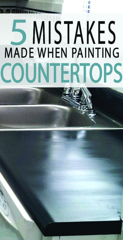 a kitchen counter top with the words 5 mistakes made when painting counters