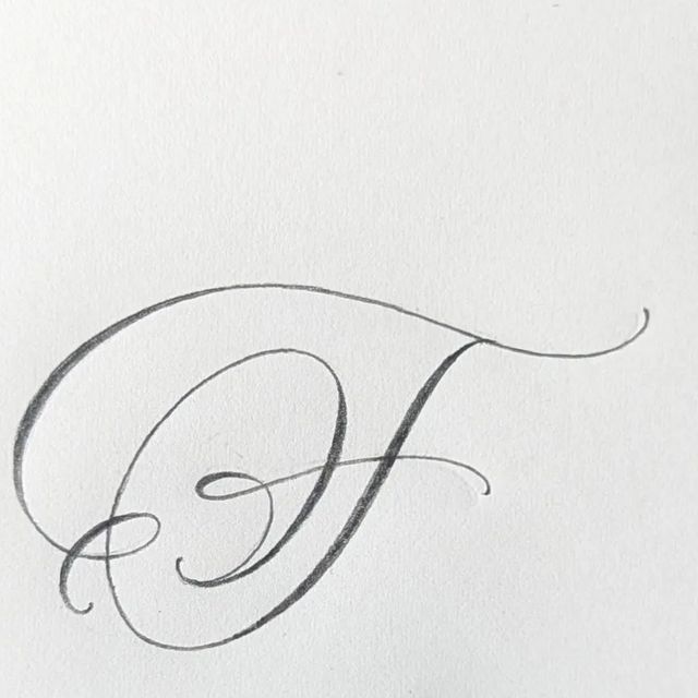 the letter f is made up of black ink