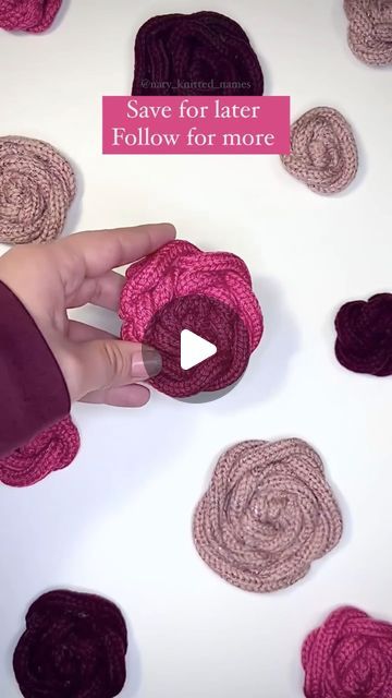 someone is holding up some crochet yarns to make it look like they are spinning