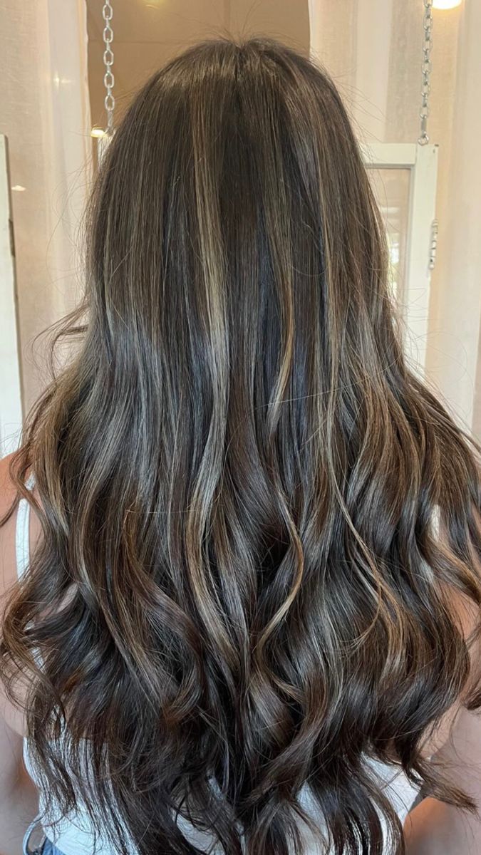 Lighter Highlights On Dark Hair, Cool Highlights On Brown Hair, Highlights Brown Hair First Time, Neutral Brown Lowlights, Little Bit Of Highlights In Brown Hair, Babylights On Brunette Hair, Blended Highlights On Dark Brown Hair, Dark Brown Hair With Hazelnut Highlights, Caramel On Dark Hair