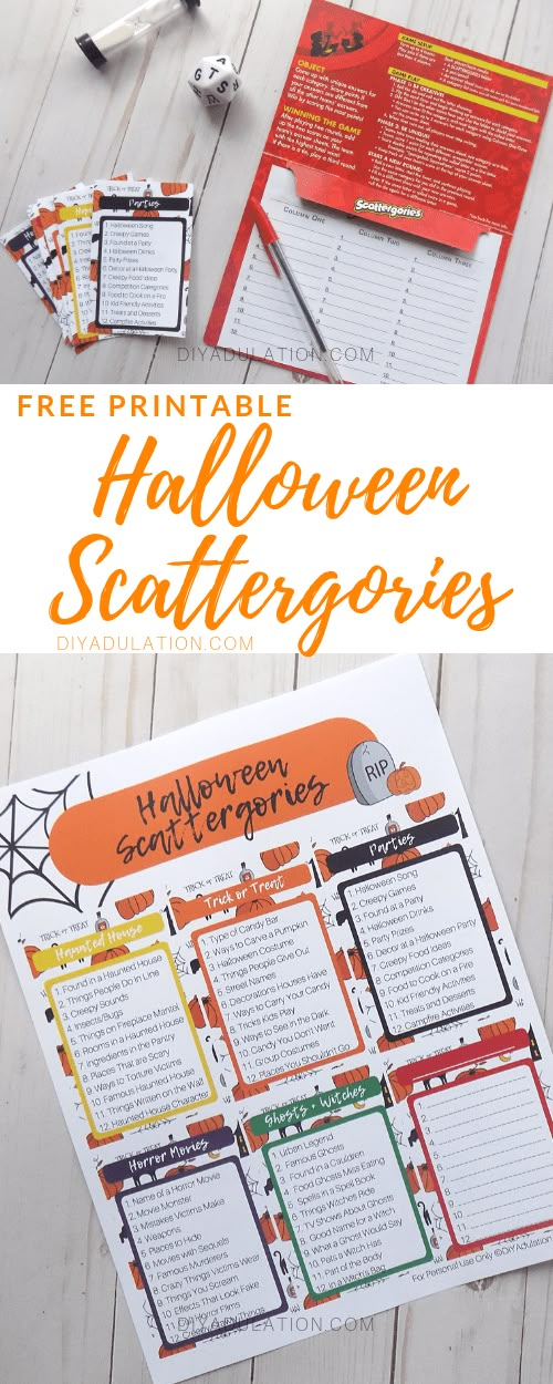 the free printable halloween scatters for kids to use on their own activities