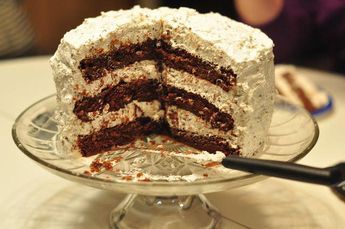 a cake that is sitting on a glass plate