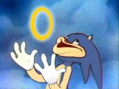 sonic the hedgehog holding his hands up to catch an object