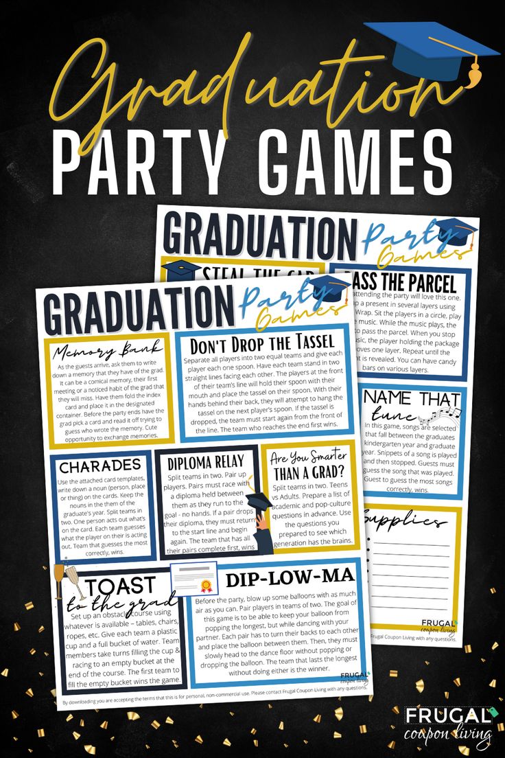 graduation party games for the graduate