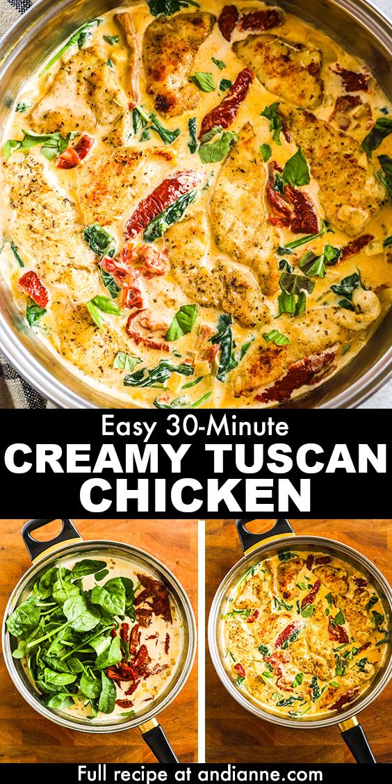 the steps to make creamy tuscann chicken