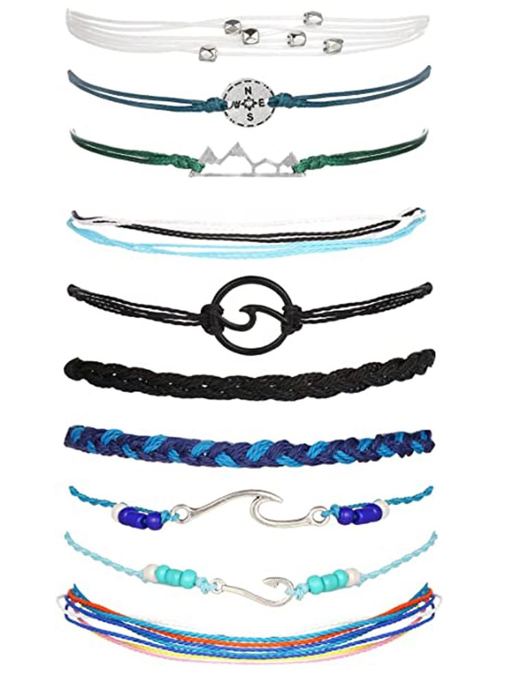 PRICES MAY VARY. AESTHETIC GIFTS FOR TEEN GIRLS: Ocean bracelets &Vsco bracelets & Sunflower bracelet. Christmas Gifts for your daughter, granddaughter, mother, boyfriend, girlfriend. HANDMADE RRAIDED STRING BRACELETS :The Bracelet use the wax-coated method, you can with it to go surfing, swimming and the beach. FISHHOOK BRACELET for TEEN GIRLS: Ocean bracelets have adjustable band from 7-12 inches in girth to fit you,fit almost women teen girls. Christmas Gift:We have many styles for you to cho Jewelry Anklets, Ocean Bracelet, Popular Bracelets, Christmas Gifts For Teen Girls, Handmade Friendship Bracelets, Compass Bracelet, Surfer Bracelets, Wave Bracelet, Trending Bracelets