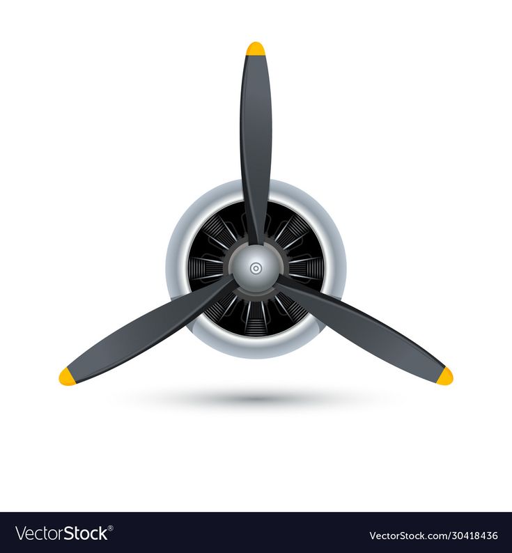 an airplane propeller on a white background