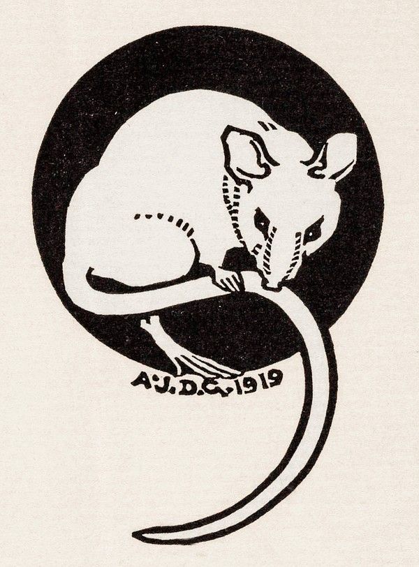 a black and white drawing of a rat with the word australia in it's center